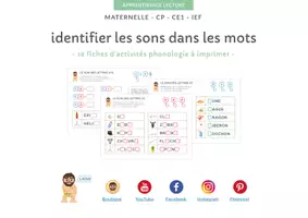 Aperçu - Feuilles d'exercices - Les 18 fiches d'activités phonologie - Page 1