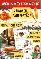 Vorschau - Arbeitsblätter - Karamell-Zauberstäbe Rezept für die Weihnachtszeit - Deckblatt