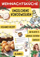 Vorschau - Unterrichtsreihen - Wichtelrezept: Engelchens Kokoswolken | Weihnachtsbäckerei | Hauswirtschaft Klasse 5–9 - Deckblatt