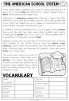 Vorschau - Arbeitsblätter - The American School System - Reading Comprehension (2-fach differenziert + Conversation Strips) - Seite 2