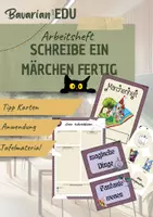 Vorschau - Arbeitsblätter - Märchen - kreatives Schreiben | Geheft | Deutsch - Deckblatt