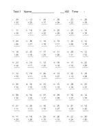 Vorschau - Arbeitsblätter - Addition-Subtraktion-Multiplikation-Division - Deckblatt