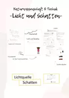 Vorschau - Unterrichtsreihen - Licht und Schatten - Naturwissenschaft und Technik Materialpaket mit Tafelmaterial - Deckblatt