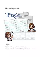 Vorschau - Arbeitsblätter - Bingo: Verben-Gegenteile, 4.-6. Klasse - Deckblatt