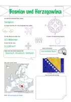 Vorschau - Arbeitsblätter - Steckbriefe Europa-Bosnien Herzegowina - Deckblatt