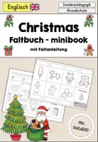 Vorschau - Arbeitsblätter - Christmas Weihnachten Faltbuch Minibook - Englisch - Deckblatt