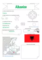 Vorschau - Arbeitsblätter - Steckbriefe Europa-Albanien - Deckblatt
