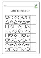 Vorschau - Arbeitsblätter - Setze die Reihe fort - Deckblatt