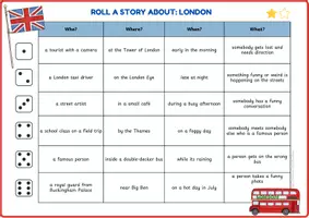 Vorschau - Arbeitsblätter - Roll a Story About LONDON – Creative Writing (2-fach differenziert) - Seite 1