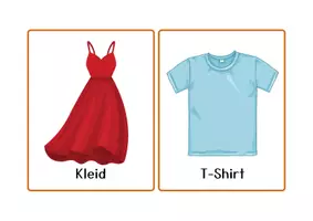 Vorschau - Präsentationen/Tafelbilder - Kleidung Flash Cards - Deckblatt