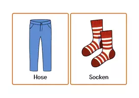 Vorschau - Präsentationen/Tafelbilder - Kleidung Flash Cards - Seite 1