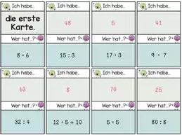 Vorschau - Spiele - Ich habe... Wer hat...? Großes Einmaleins - Seite 1