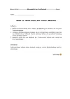 Vorschau - Klassenarbeiten - Klassenarbeit - Dirk Kurbjuweit: Zweier ohne (Novelle) - Analysierendes Schreiben - Deckblatt