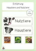 Vorschau - Arbeitsblätter - Einführung Haustier oder Nutztier - Deckblatt