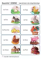 Vista previa - Juegos / Gamificación - BAUERNHOF / TIERE domino Deutsch / Alemán - página 2