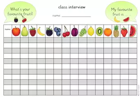 Vorschau - Arbeitsblätter - Class interview - "What´s your favourite fruit?" - Seite 3