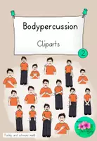 Vorschau - selbst erstellte Cliparts/Grafiken - Cliparts Bodypercussion - Bewegung im Musikunterricht - Deckblatt