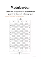 Vorschau - Spiele - Brettspiel Modalverben Duell: Üben der Formen - Deckblatt