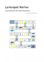 Vorschau - Spiele - Leiterspiel Wetter Wortschatz - Deckblatt