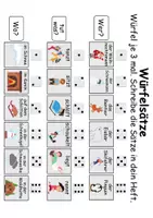 Vorschau - Arbeitsblätter - Würfelsätze / Würfelspiel Winter - Deutsch/DaF/DaZ - Wortspiel - Seite 1