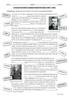 Vorschau - Arbeitsblätter - Literatur der Jahrhundertwende - eine Übersicht - Arbeitsblatt und Tafelbild - Seite 1