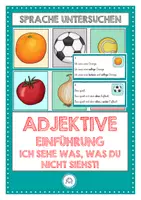 Vorschau - Stundenentwürfe - Einführung Adjektive. Auszug aus einer Lehrprobe - Deckblatt