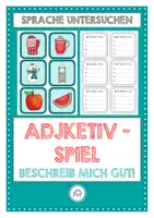 Vorschau - Stundenentwürfe - Adjektiv- Spiel. Beschreibe mich gut - Deckblatt