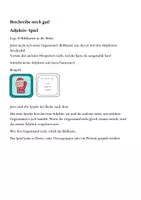 Vorschau - Stundenentwürfe - Adjektiv- Spiel. Beschreibe mich gut - Seite 1