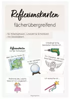 Vorschau - Präsentationen/Tafelbilder - Reflexionskarten (Arbeitszeit, Schreibzeit, Lesezeit) - Deckblatt