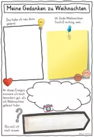 Vorschau - Arbeitsblätter - Weihnachten Grundschule / Arbeitsblatt zur Reflexion - Seite 1