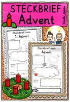 Vorschau - Arbeitsblätter - Advent Kirchenjahr / STECKBRIEF Religion Grundschule - Deckblatt