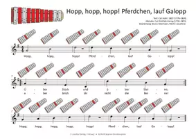Vorschau - Audio-Dateien - Hopp, hopp, hopp! Pferdchen, lauf Galopp - MP3-Dateien & Noten für Keyboard, Klavier, Melodica, Blockflöte, Gitarre und verschiedene Glockenspiele - Seite 2