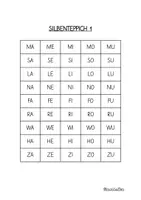 Vorschau - Arbeitsblätter - Silbenteppiche - Deckblatt