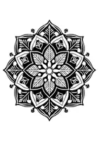 Vorschau - Mal- und Bastelvorlagen - Schneeflocke Mandala - Seite 1