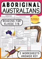 Vorschau - Arbeitsblätter - Australia - Aboriginal Australians: Reading Comprehension mit Worksheets (Klasse 7/8) - Deckblatt