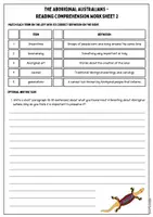 Vorschau - Arbeitsblätter - Australia - Aboriginal Australians: Reading Comprehension mit Worksheets (Klasse 7/8) - Seite 3