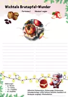 Vorschau - Unterrichtsreihen - Wichtelrezept: Bratapfel Rezept | Vegane Weihnachtsidee | Hauswirtschaft Klasse 5–9 - Seite 1