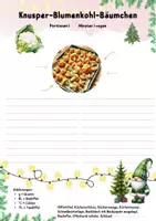Vorschau - Unterrichtsreihen - Wichtelrezept: Knusper-Blumenkohl-Bäumchen | Veganes Weihnachtsrezept | Hauswirtschaft Klasse 5–9 - Seite 1
