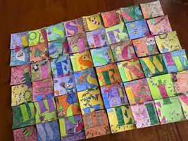 Vorschau - Mal- und Bastelvorlagen - Gemeinschaftsbild Weihnachten XXL - Deckblatt