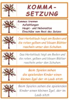 Vorschau - Aufgabenkarten - Herbst: Kommasetzung - Übungskarten - Seite 1