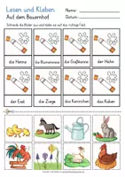 Vorschau - Arbeitsblätter - Deutsch Klasse 1 Lesen und Kleben Bauernhof Deutsch / DAZ - Seite 2