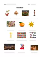 Vorschau - Arbeitsblätter - Advent - Einführung Wortschatz + Lösung - DaZ - Deckblatt