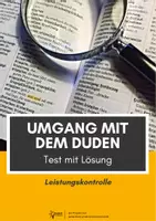 Vorschau - Arbeitsblätter - Leistungskontrolle Duden - Deckblatt