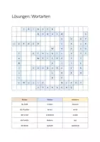 Vorschau - Spiele - Suchsel: Wortarten (II) - Vertretungsstunde Deutsch - Seite 1
