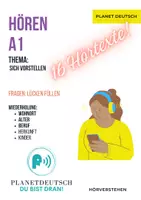 Vorschau - Arbeitsblätter - A1 – Hörverstehen (16 Audios): sich vorstellen + Steckbrief - Deckblatt