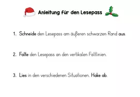 Vorschau - Arbeitsblätter - Lesepass für den Advent - 1. & 2. Klasse - Seite 1