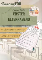 Vorschau - Merkblätter - Classroom Management - Erste Elternabend | Checkliste - Deckblatt
