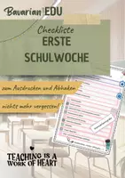 Vorschau - Merkblätter - Classroom Management - Erste Schulwoche | Checkliste - Deckblatt