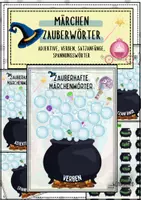 Vorschau - Arbeitsblätter - Zauberhafte Märchenwörter: Wortschatzarbeit und Wortspeicher Märchen: Verben, Adjektive, Satzanfänge, Spannungswörter - Deckblatt