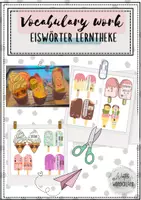 Vorschau - Stationenlernen - Englisch Vokabelarbeit Eis - Lernstation/ Freiarbeitstheke - Deckblatt